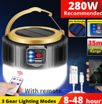 Camping Solar Light + Charging