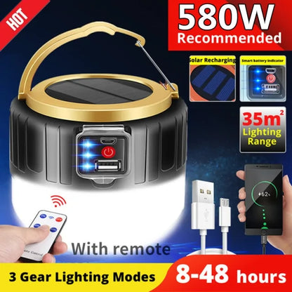 Camping Solar Light + Charging