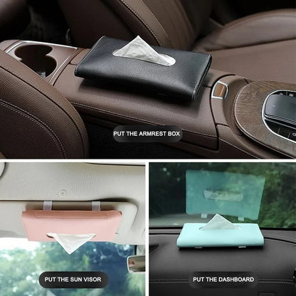 Car Sun Visor Tissue Box Holder: Car Accessory