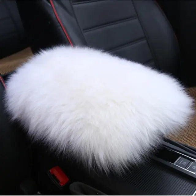 Soft Fuzzy Car Armrest Pad