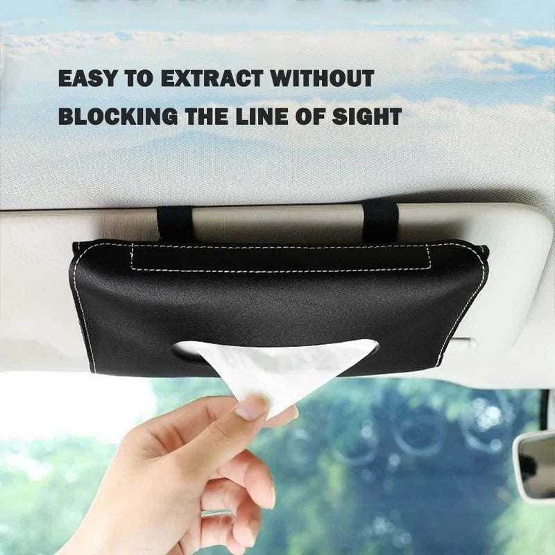 Car Sun Visor Tissue Box Holder: Car Accessory