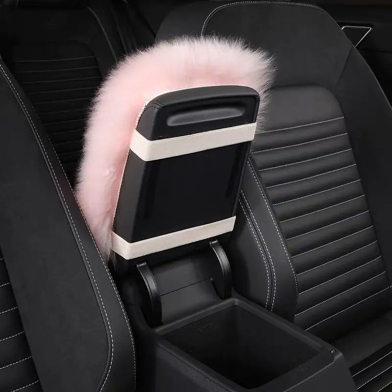 Soft Fuzzy Car Armrest Pad