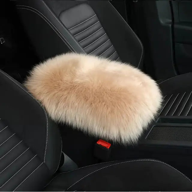 Soft Fuzzy Car Armrest Pad