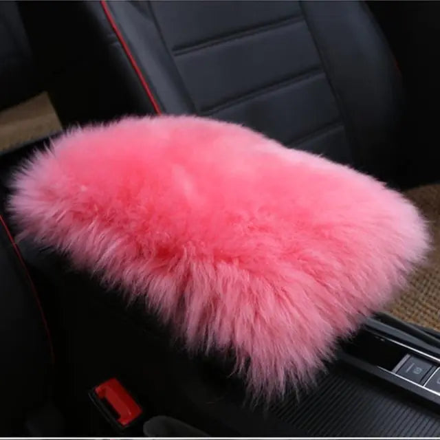 Soft Fuzzy Car Armrest Pad