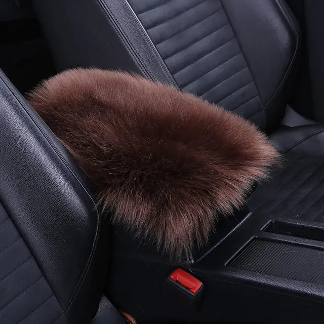 Soft Fuzzy Car Armrest Pad