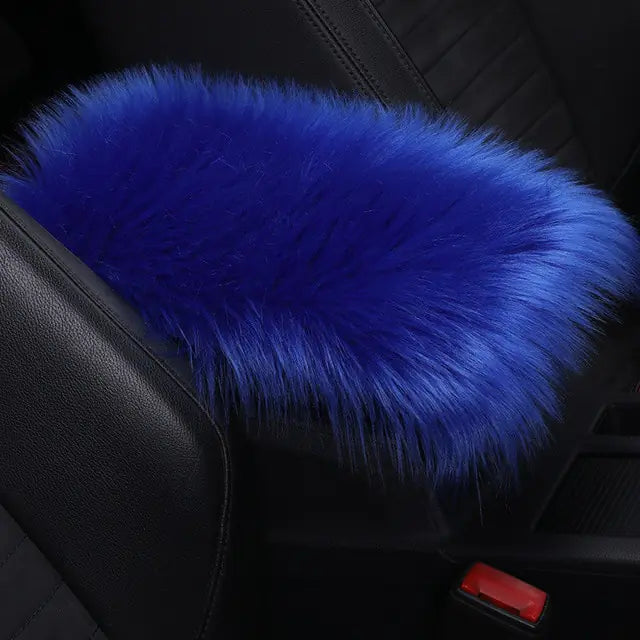 Soft Fuzzy Car Armrest Pad