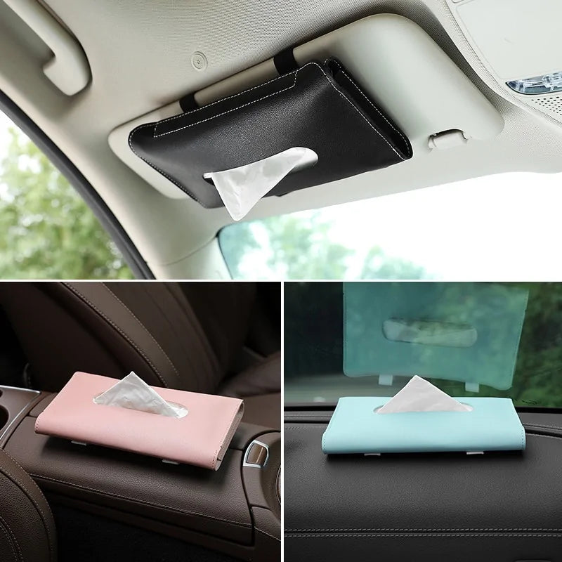 Car Sun Visor Tissue Box Holder: Car Accessory