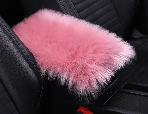 Soft Fuzzy Car Armrest Pad