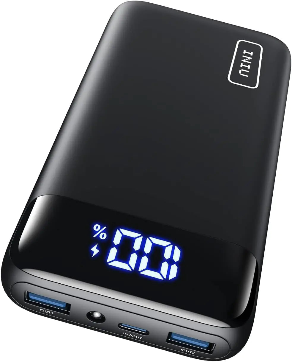 INIU Portable Charger, 22.5W PD3.0 QC4.0 Fast Charging LED Display 20000mAh Power Bank, Tri-Outputs Battery Pack Compatible with iPhone 16 15 14 13 12 Pro Samsung S22 Google iPad Tablet etc