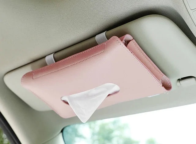 Car Sun Visor Tissue Box Holder: Car Accessory