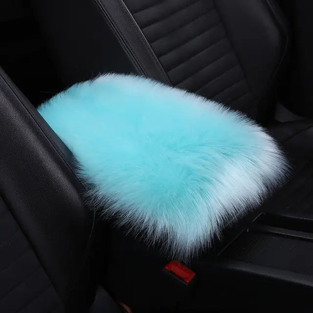 Soft Fuzzy Car Armrest Pad