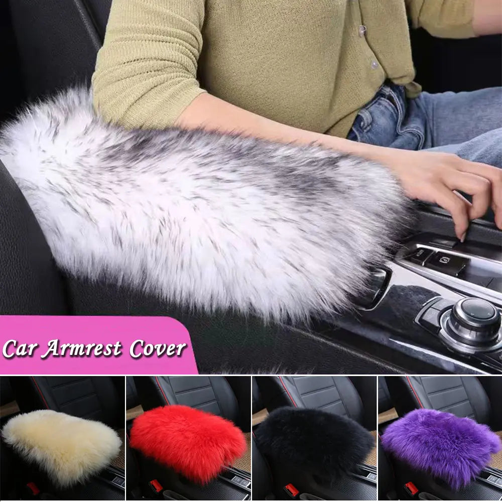 Soft Fuzzy Car Armrest Pad