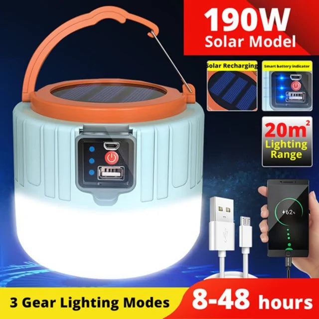 Camping Solar Light + Charging